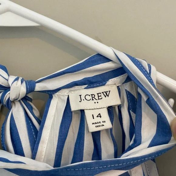 J. Crew Blue and White Striped Jumpsuit - Picture 10 of 13